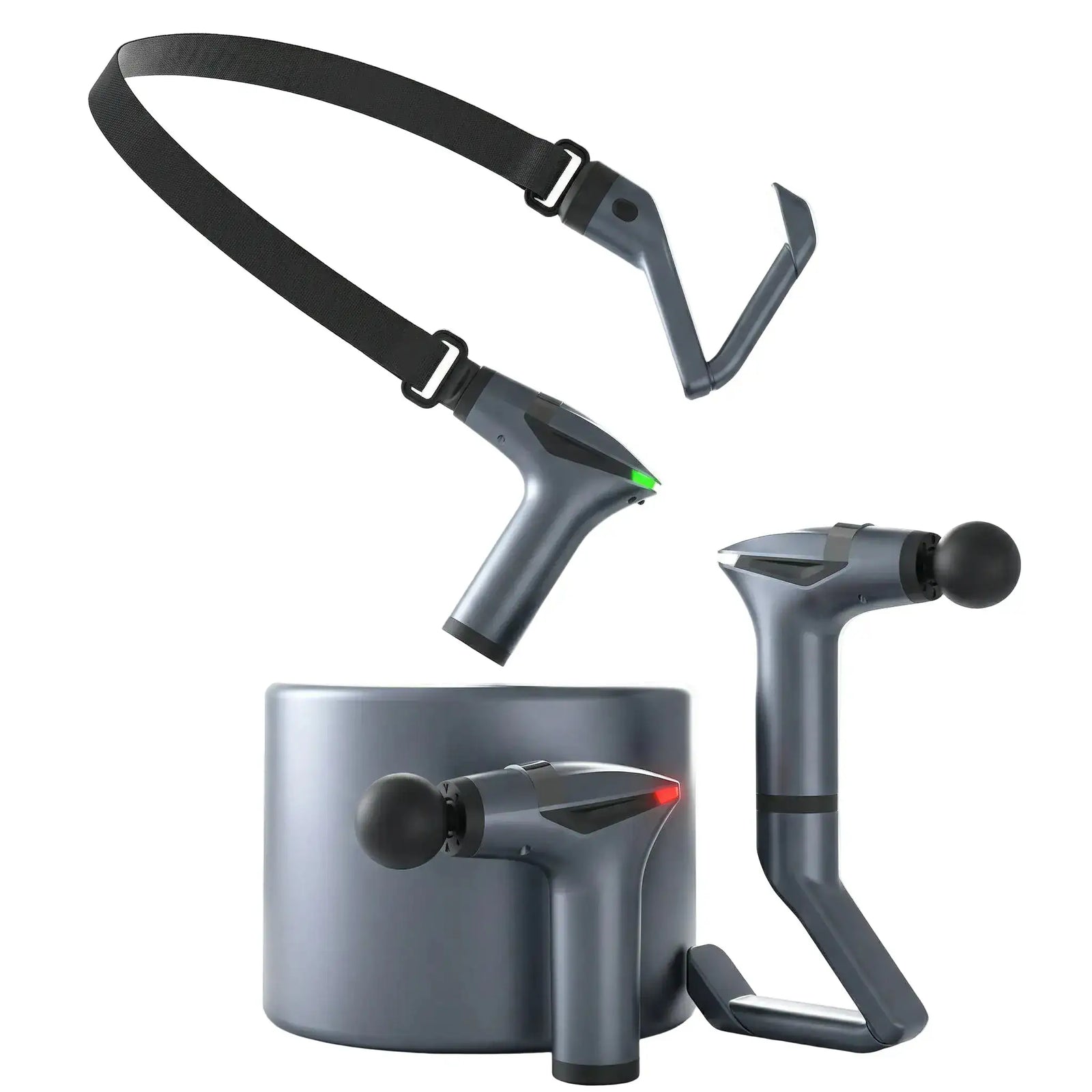 Long-handle percussion massage gun with 12 speeds by Pulsax