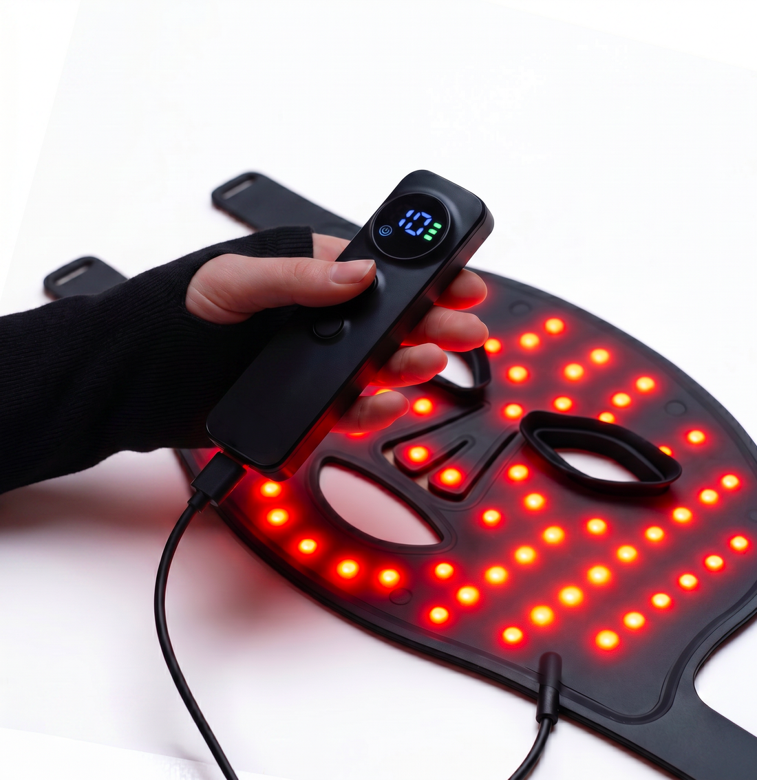 Pulsax flexible LED face mask for at-home skincare routines