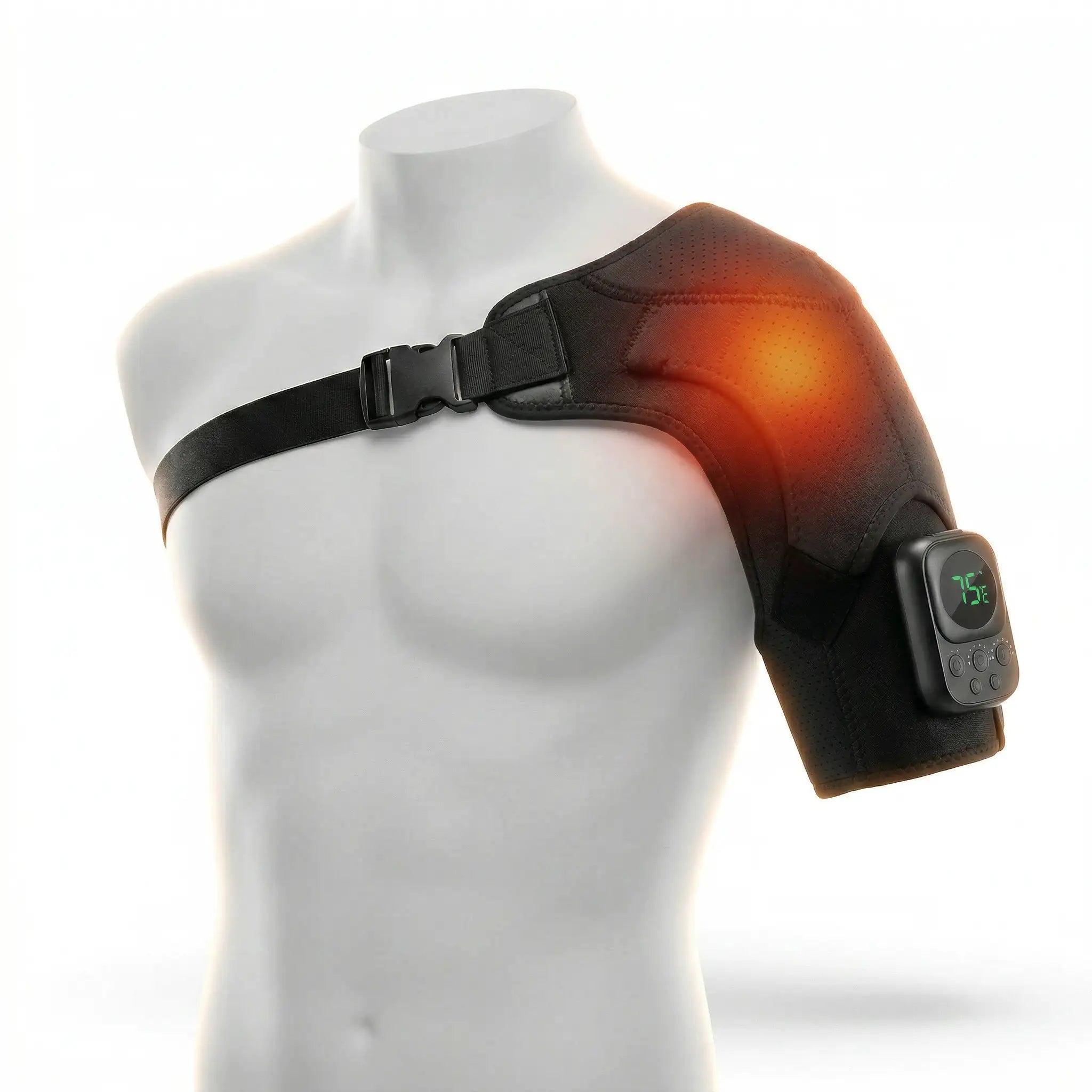 Cordless heated neck, shoulder and back massager by Pulsax