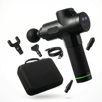 DeepHit Pro Percussion Massage Gun — Heat & Cold, 6 Speeds