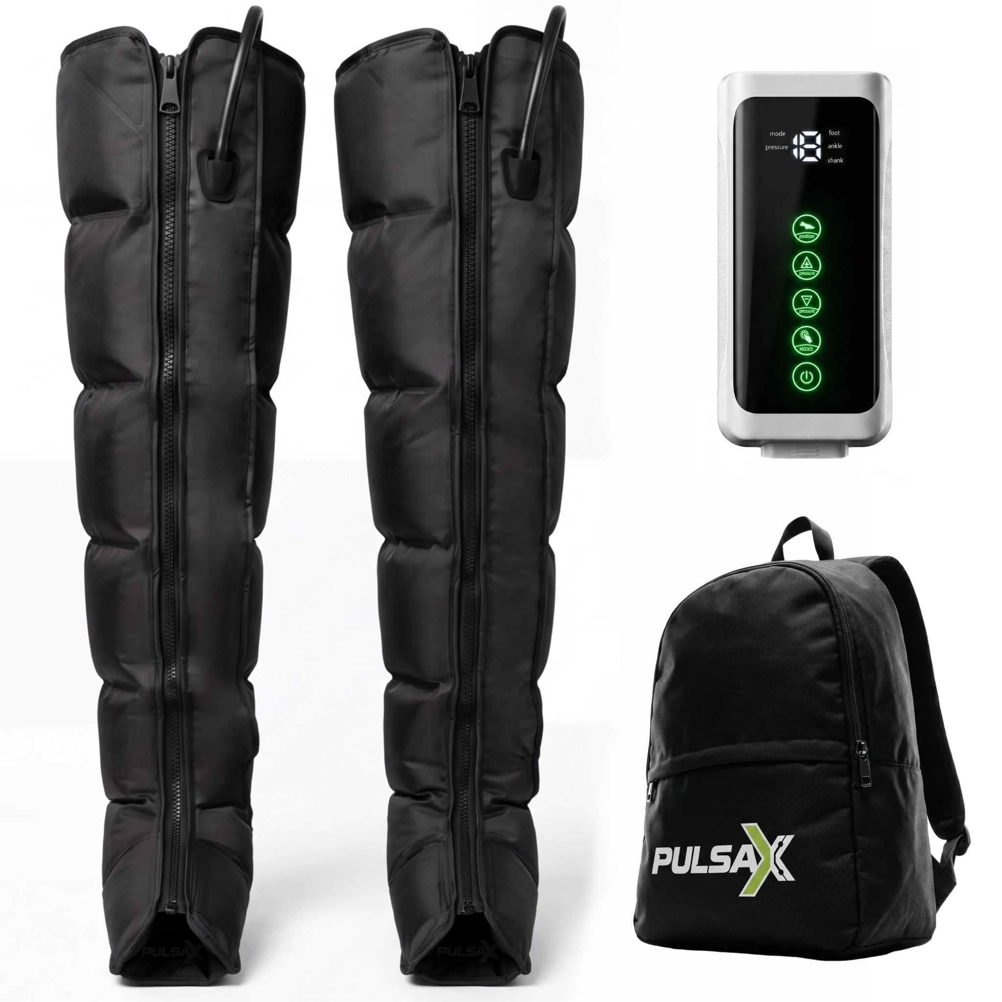 Pulsax AirPulse Pro compression recovery boots with six sequential air chambers