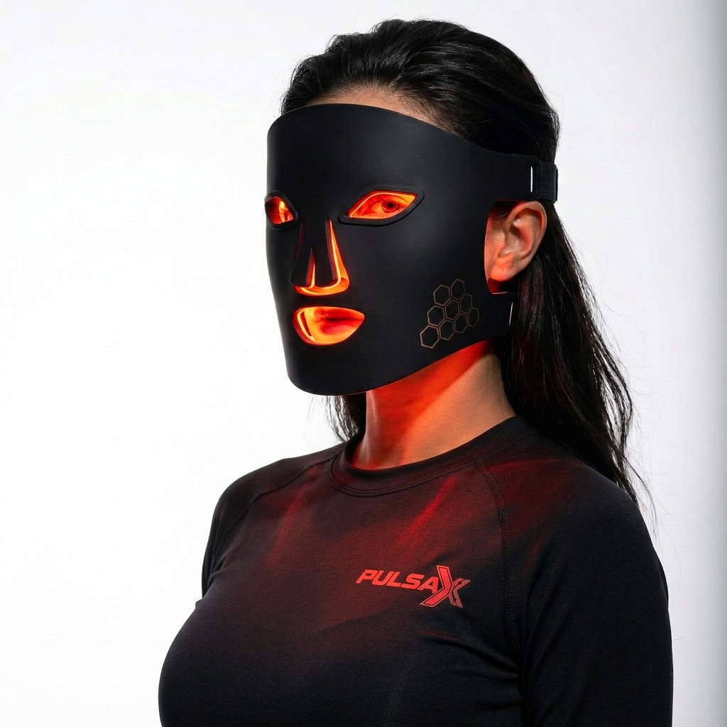Pulsax flexible LED face mask for at-home skincare routines