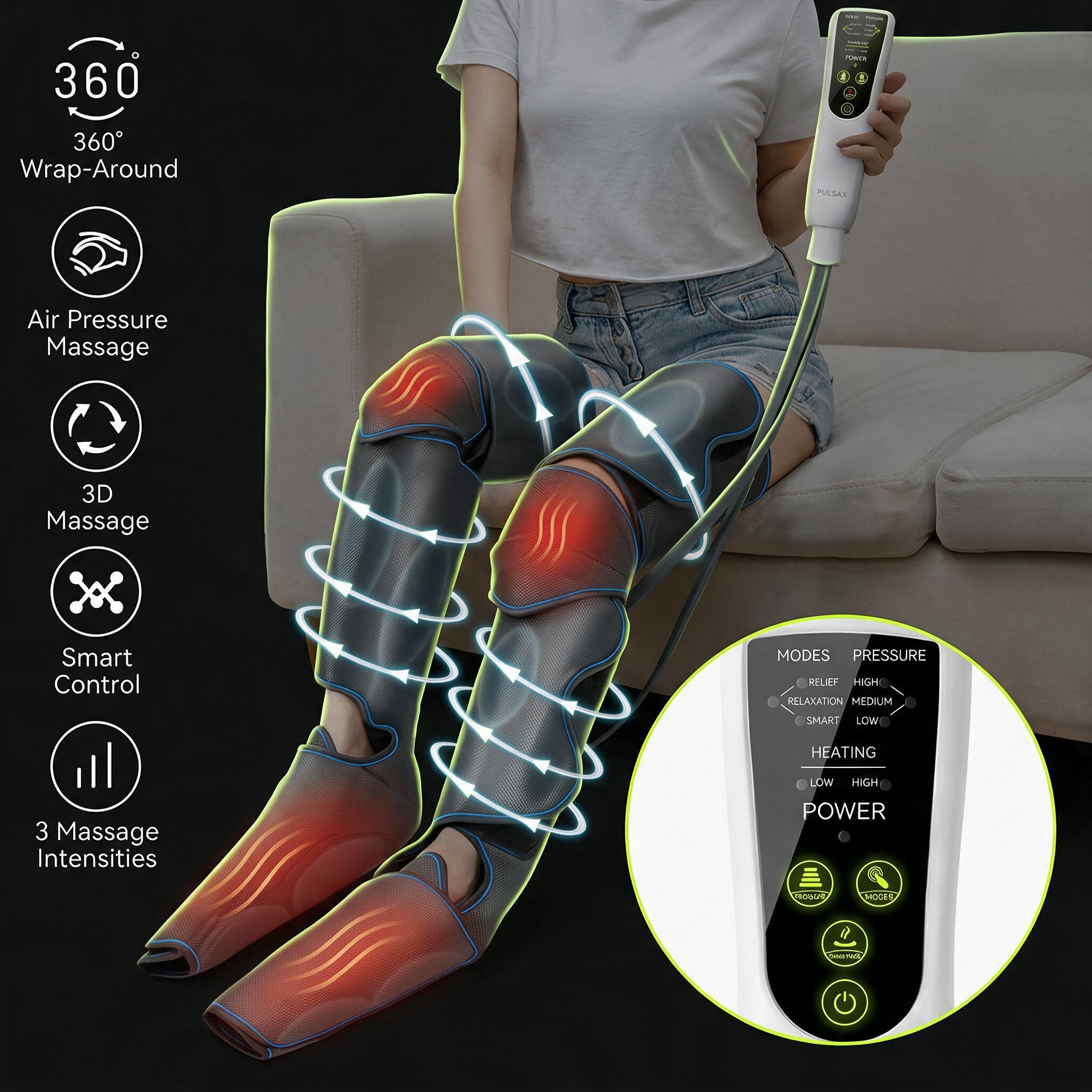 AirWave Pro Full-Leg Air Compression Recovery Boots